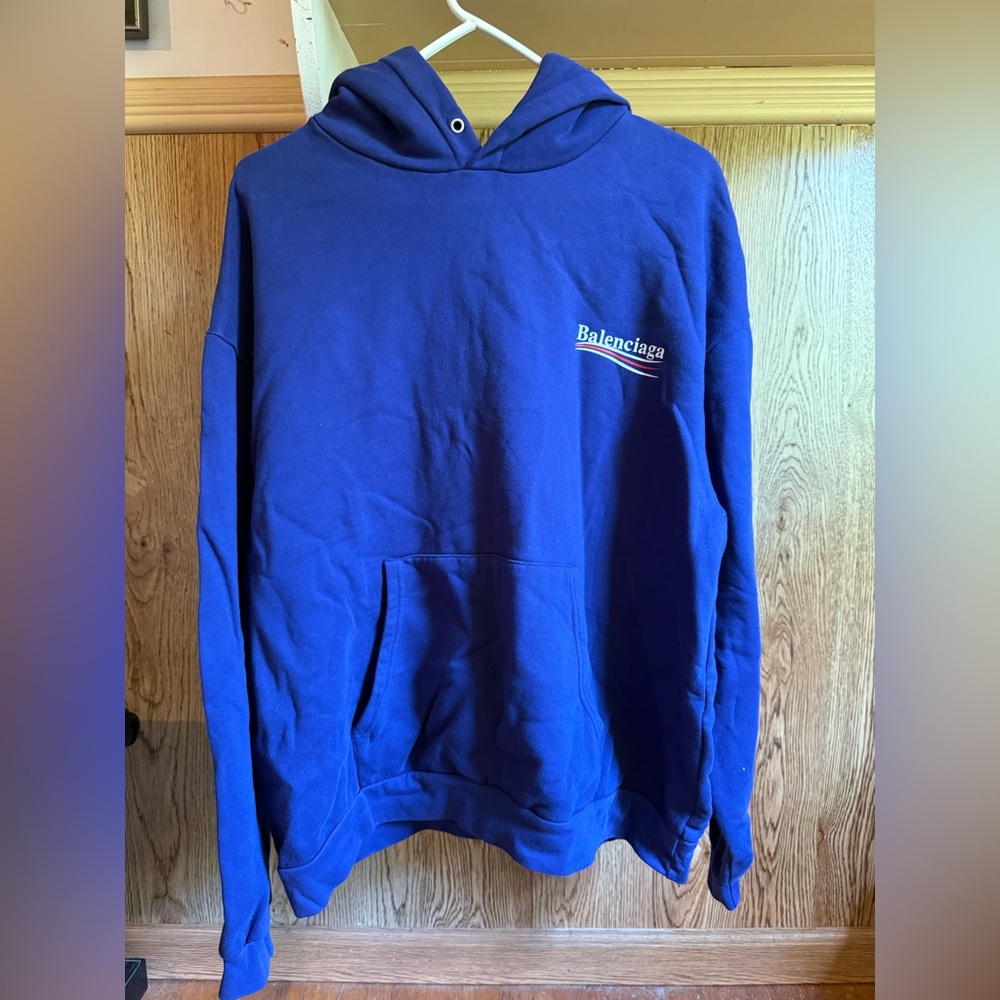 Balenciaga Deep Blue Men's Hoodie